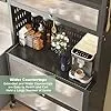 5 Tier Home Storage Cabinet Hangable with Dustproof Glass Door