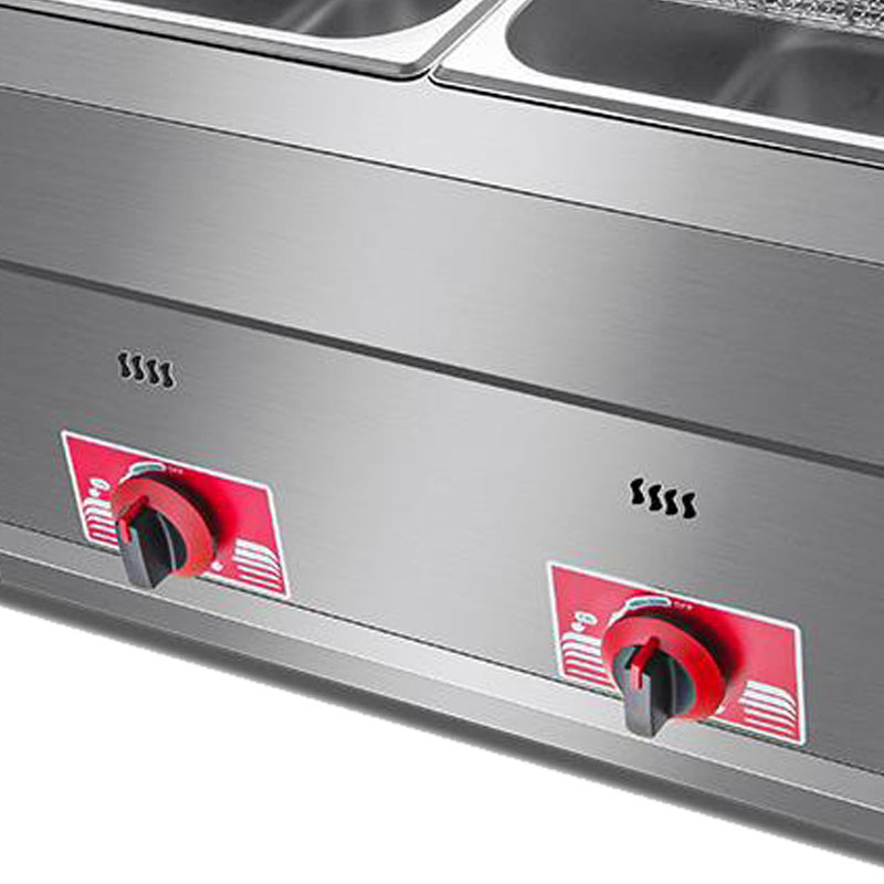 Commercial 8L+8L Double tank Gas Deep Fryer French Fries Machine Chicken Donut Fryer Restaurant Equipment