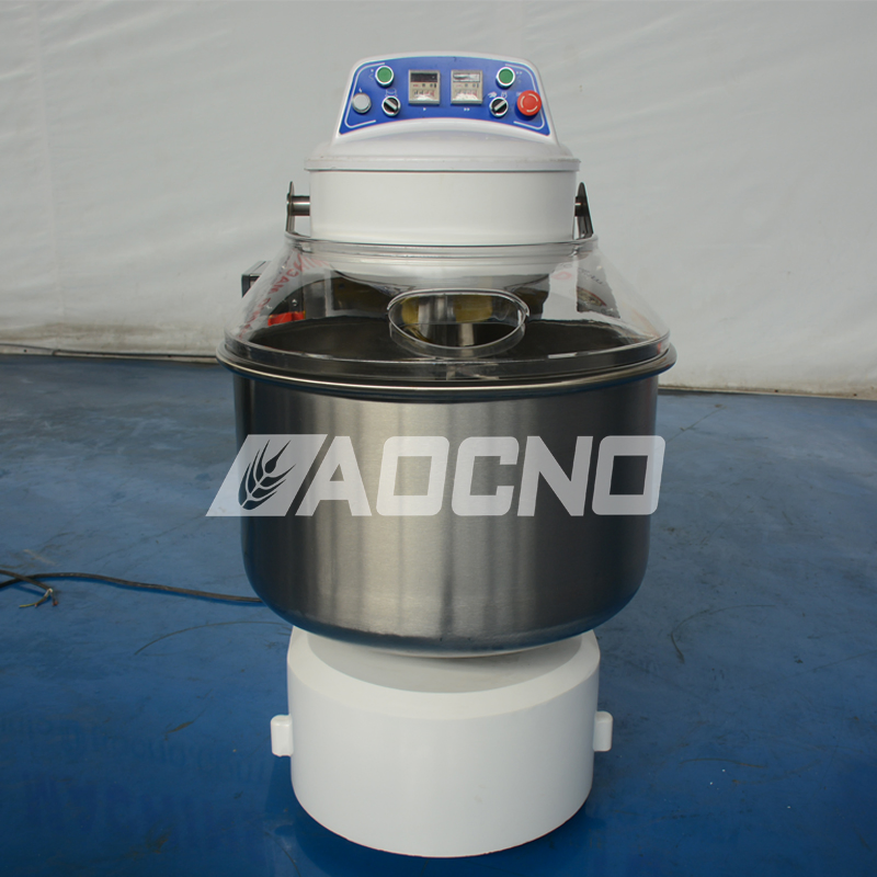 High Capacity Double Speed Stainless Spiral Dough Kneading Flour Processing Mixer Bakery Equipment
