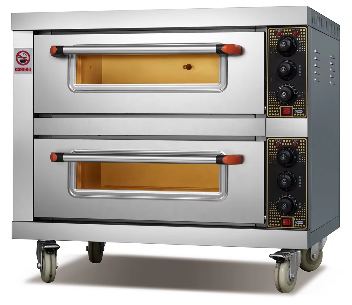 New 2-Deck-2-Tray Commercial Convection Oven for Bread &amp; Pizza 220V Multifunctional