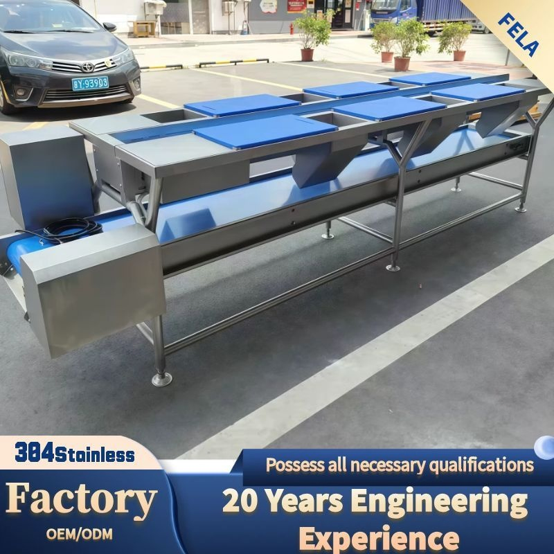 Premium Vegetable Cutting and Sorting Worktable for Efficient Food Prep