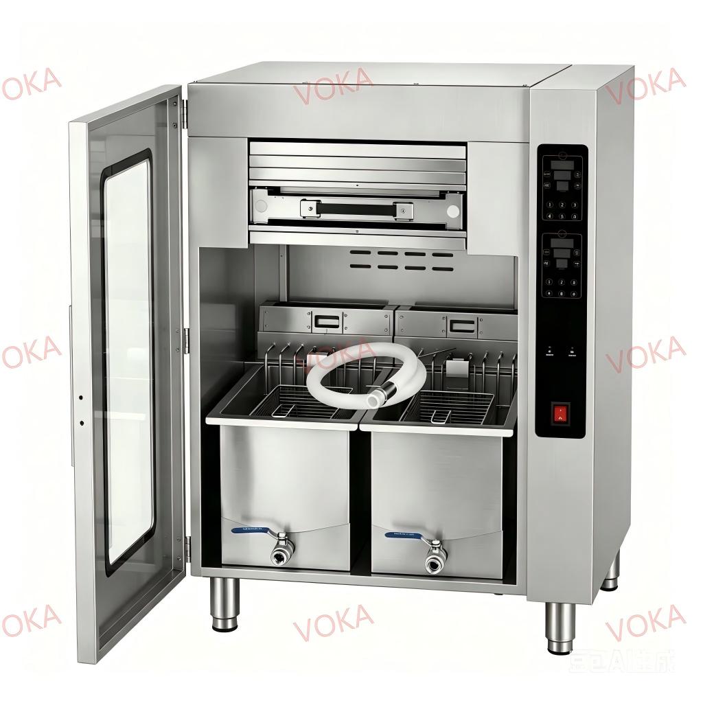 Ventless Deep Fryer with No Extra Fume Purification Equipment Needed 8-Stage Fume Purification No Exhaust Fumes