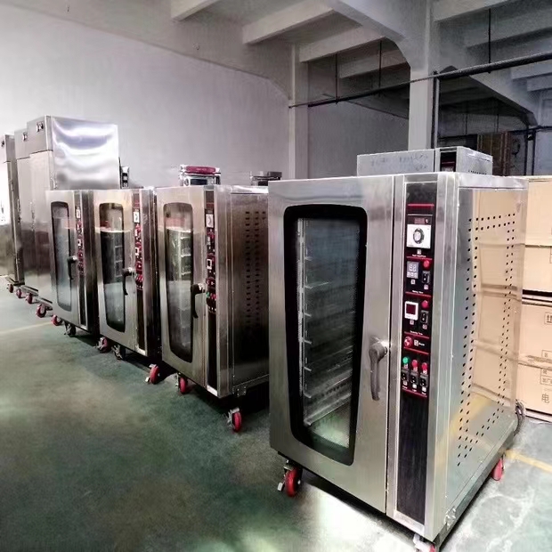 12 Trays High Production Industrial Detachable Hot Air Circulation Steam Deck Gas Convection Oven for Bread and Cake