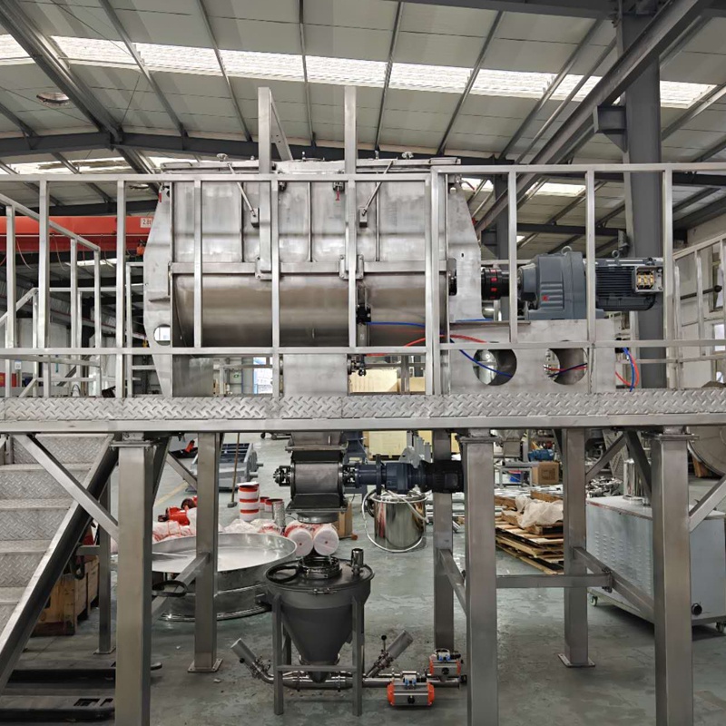 Professionally Mixing Blender Machine Stainless Steel Horizontal High Precise Large Quantities Horizontal Ribbon Mixer