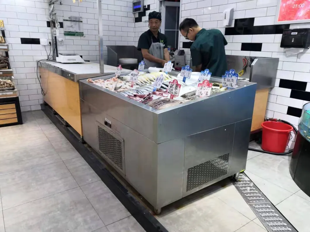 Good Quality Ice Freezer Table for Fish Seafood Butchery Display Chillers Counter