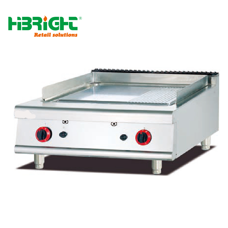Highbright Hot Sale Commercial Counter Top Four Burner Stainless Steel Gas/Electric Cooking Range Griddle 220-240V Restaurants