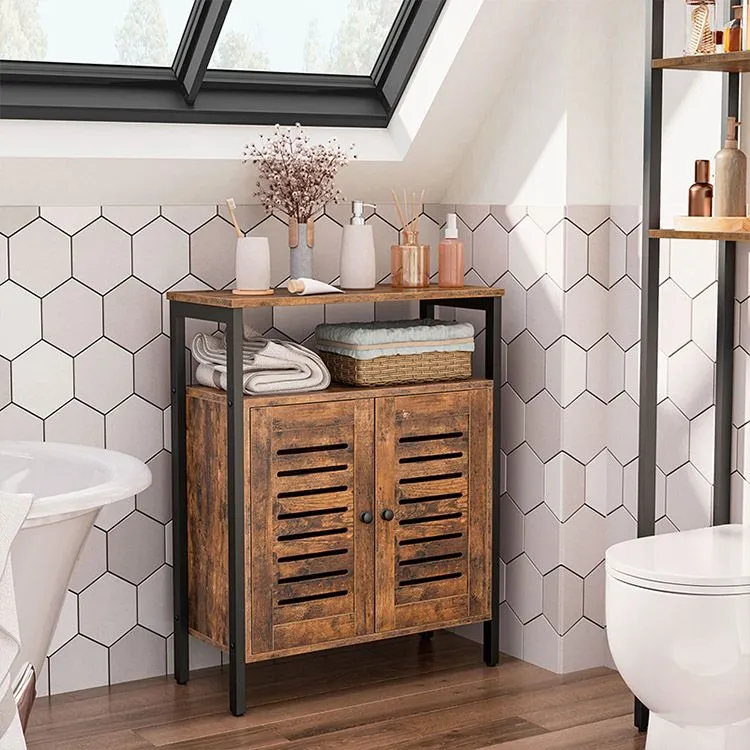 Side Standing Cabinet with Hidden Shelf and Door for Bedroom Living Room