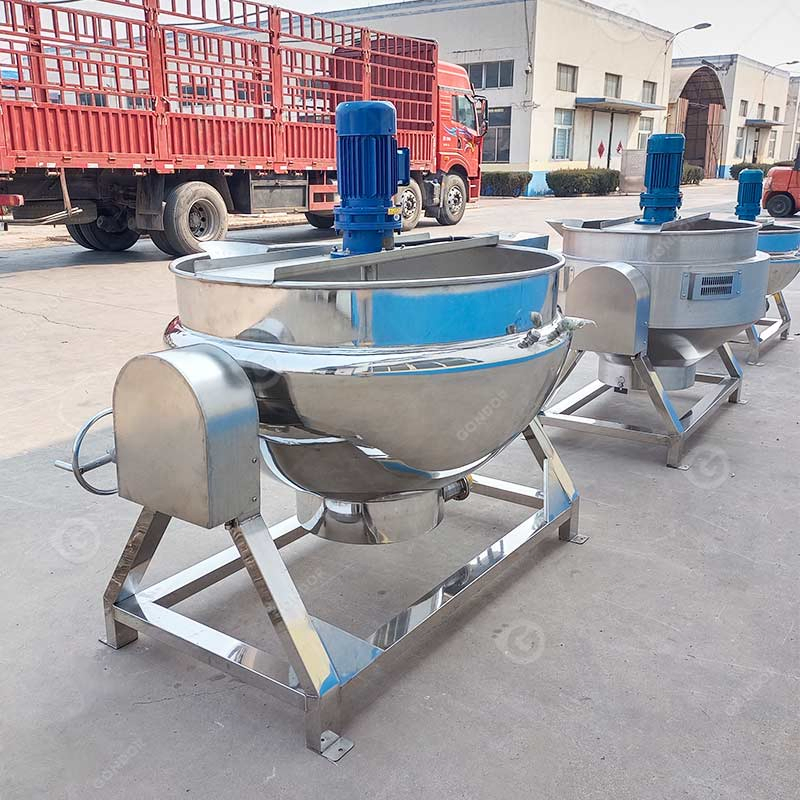 Electric Biryani Cook Candy Cooking Mixers Agitation 100 Gal Gas Heating Double Steam Jacket Kettle Food Ghee Boiler Machine