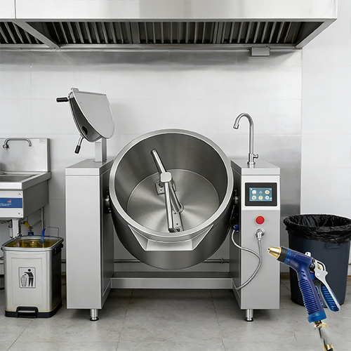 50 100L 150 250 500 Liter Commercial Jam Mixer Machine Commercial Electric Induction Industrial Cooking Kettle with Agitator