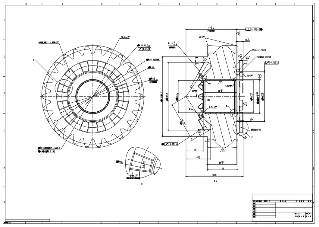Foundry Custom Precision Hot-Forged Steel Closed-Die Forging Gear