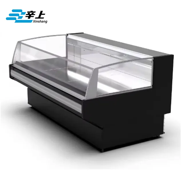 Supermarket Fresh Meat Refrigerator, Meat Display Chiller, Counter Top Commercial Freezer