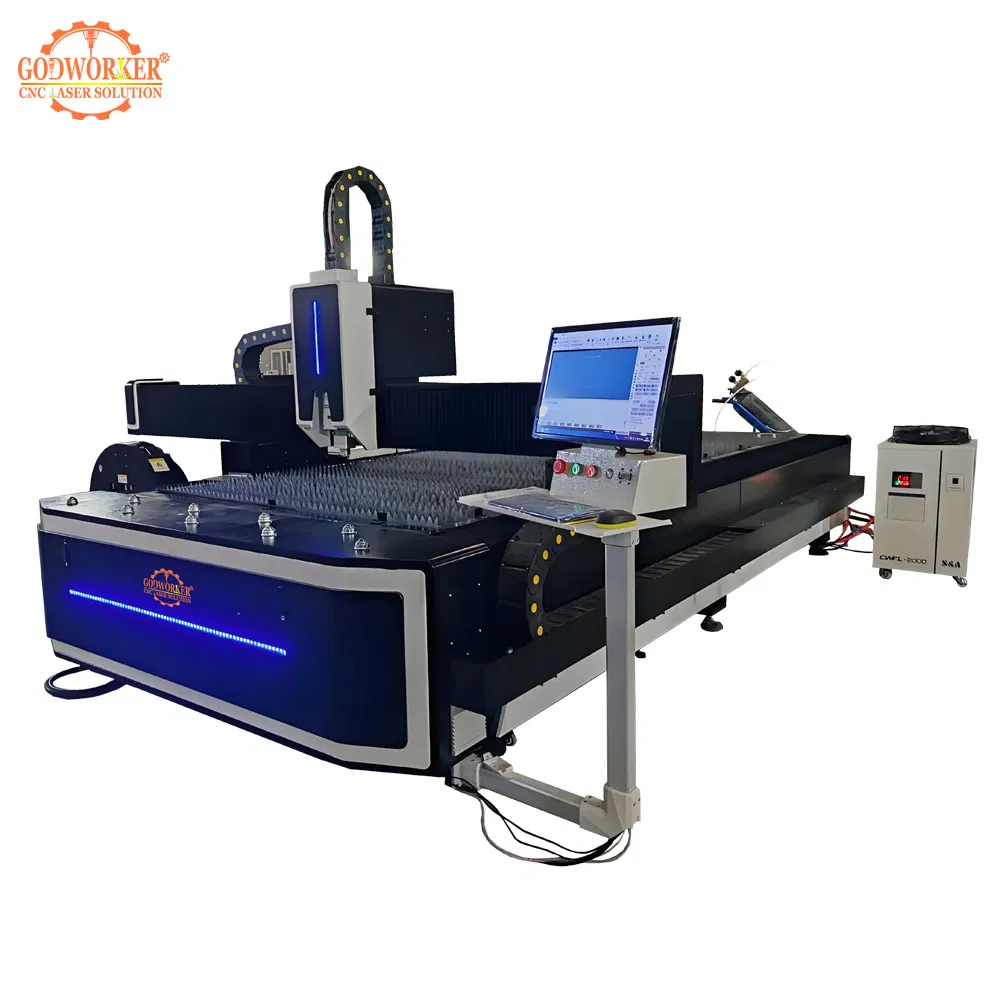 3015 Plate Tube CNC Fiber Laser Metal Cutting Machine 2000W 3000W 6000W Raycus Laser Power