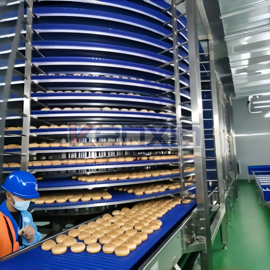 High-Performance Spiral Cooler Tower Spiral Cooling Equipment for Dough Processing Lines