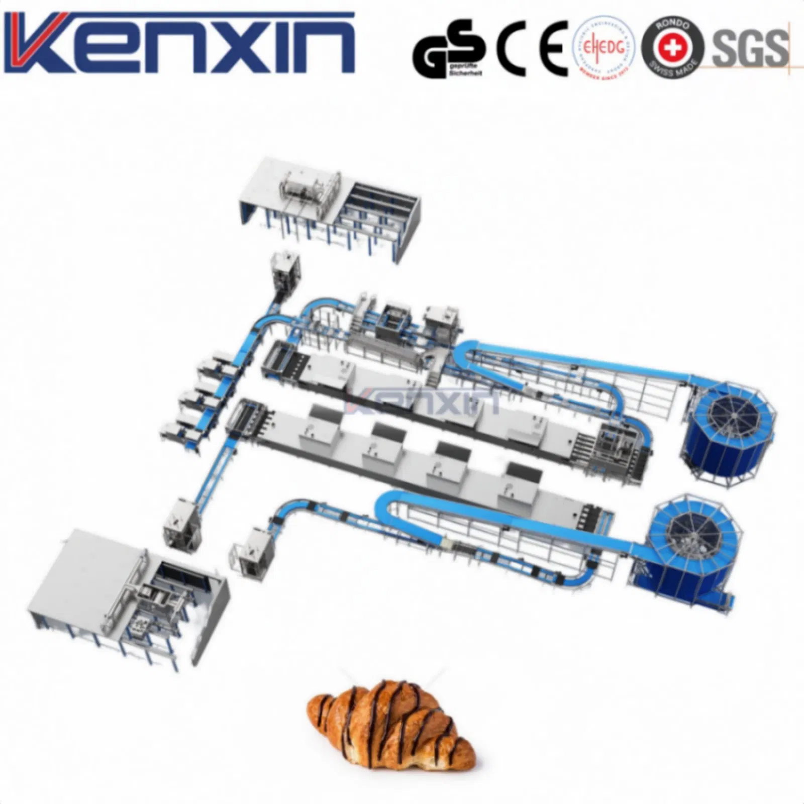 Croissant Processing Line Removable Dough Laminating Production Equipment