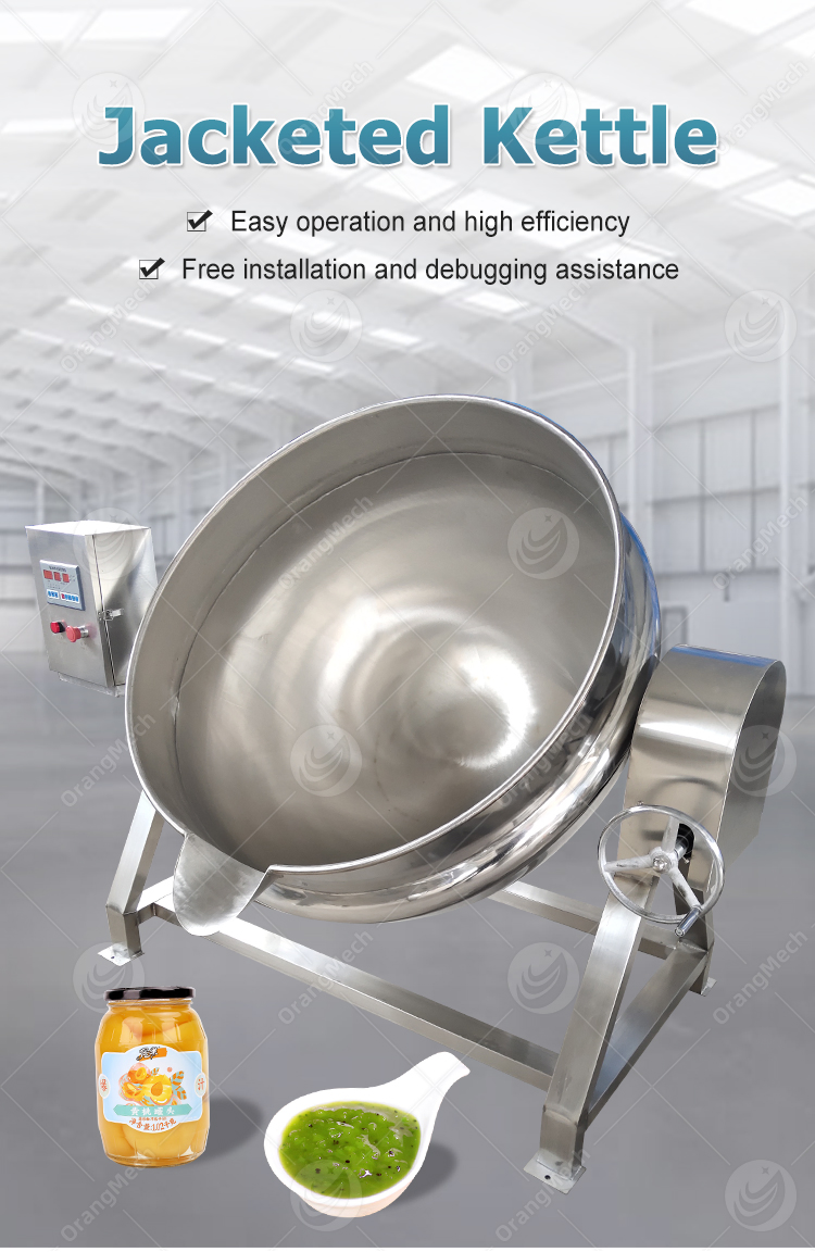 Electric Steam Cook Pot Tilting Boiler Soup Stock Kettle Industrial Gas Sauce Cooking Machine