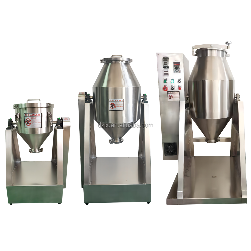DZJX Food Spice Chemical Mixing Machine for Coffee Cocoa Powder Curry Baking Powder Stainless Steel Drum Mixer Tank