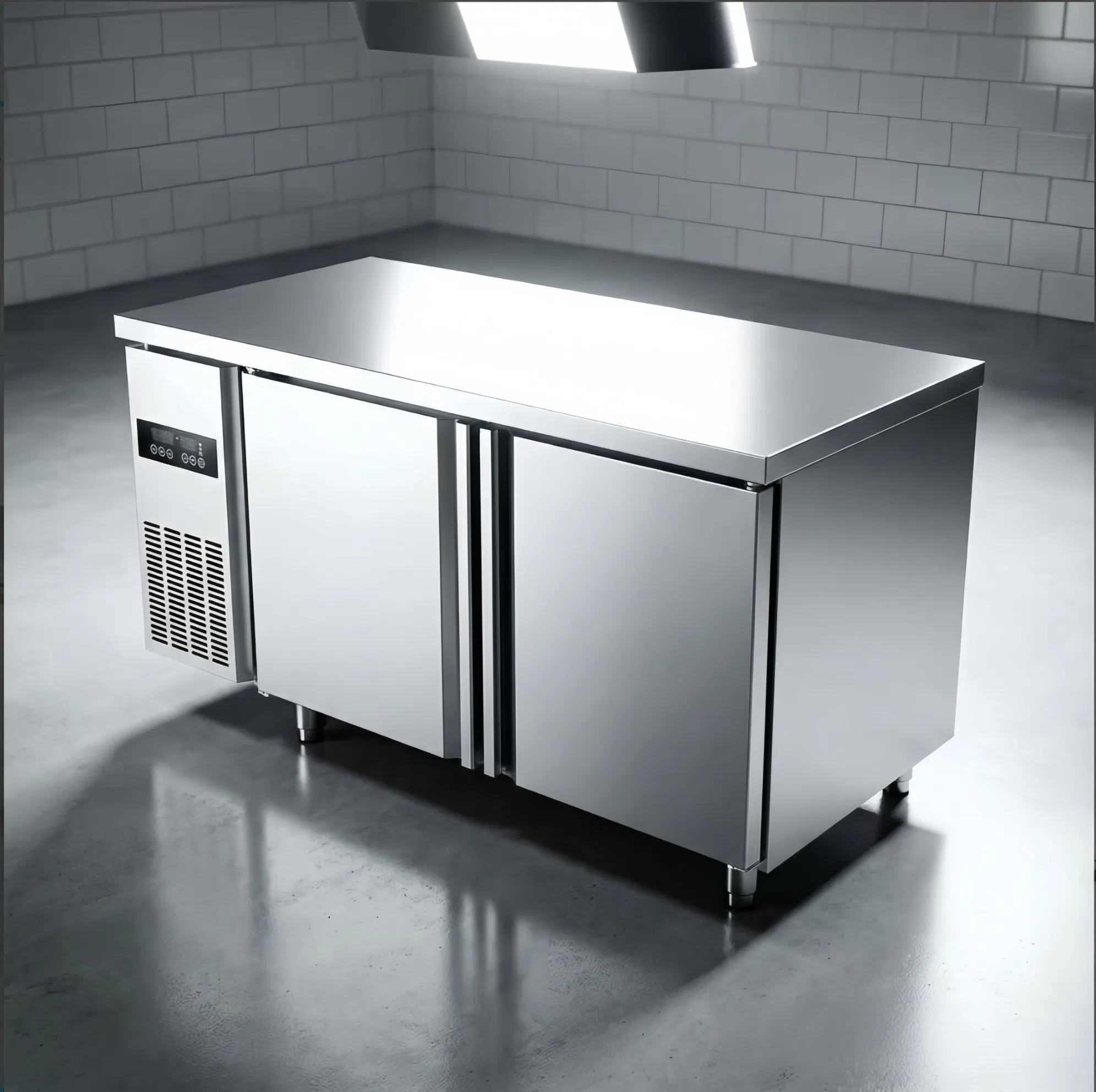 Commercial Catering Undercounter Refrigerator Stainless Steel Prep Worktable