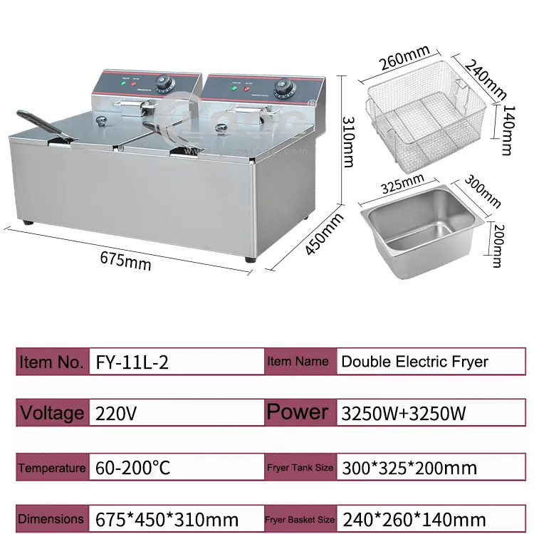 Wholesale Stainless Steel Fryer Machine French Frie Frying Machine Electric Deep Fryer Mini Donut Fryer Machine for Sale