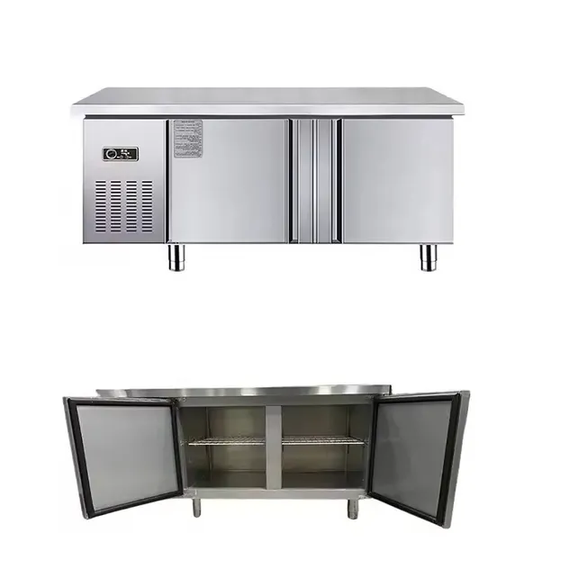 Commercial Catering Undercounter Refrigerator Stainless Steel Prep Worktable