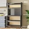 5 Tier Home Storage Cabinet Hangable with Dustproof Glass Door