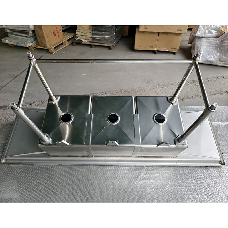 Superior Quality Stainless Steel American Style Kitchen Sink 3 Compartment Triple Bowl Faucet Handmade Square Shape Featuring 3