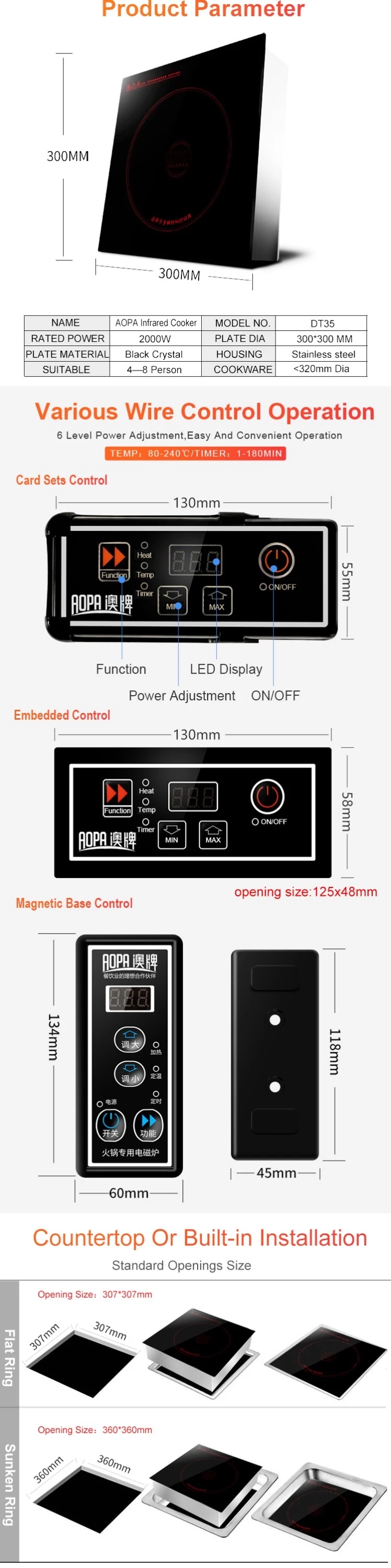 Infrared Induction Hot Pot Cooker Display