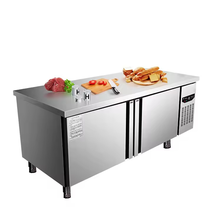 Commercial Refrigerated Prep Worktable Stainless Steel for Bakery