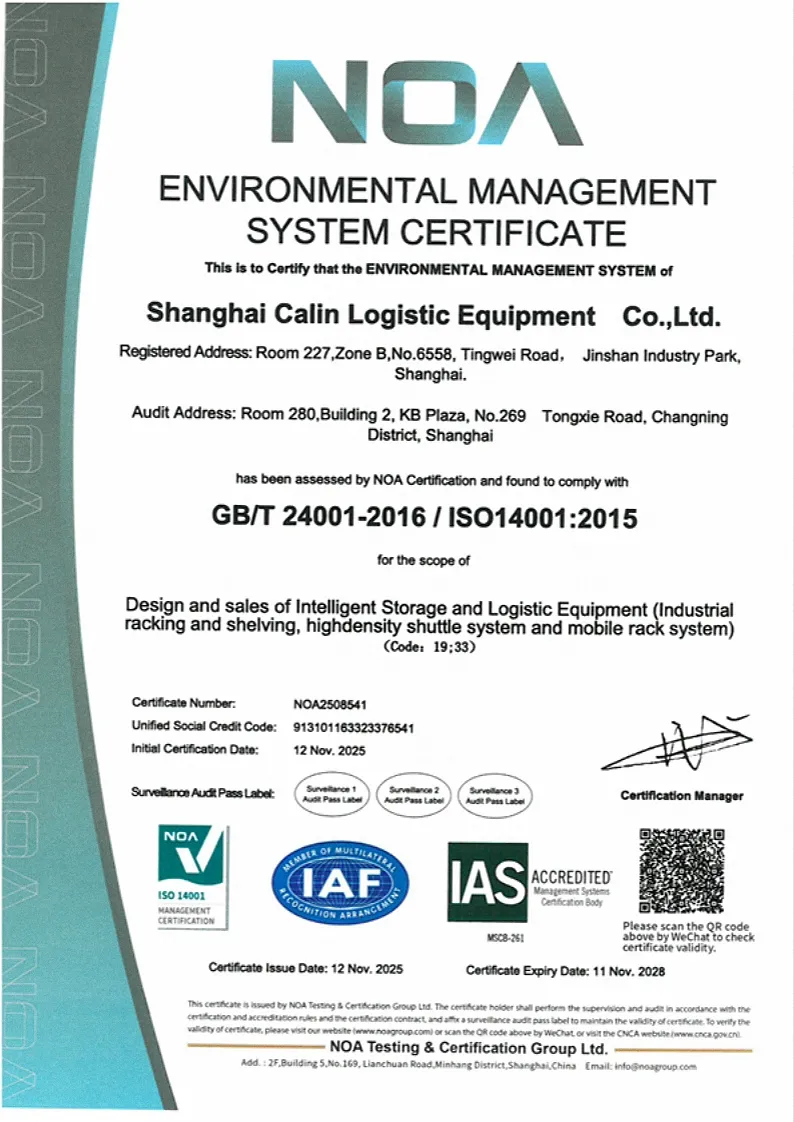 ISO 14001 Certificate