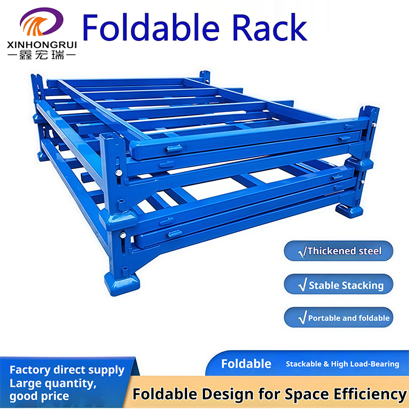 Customizable Durable Steel Multi-Level Foldable Warehouse Pallet Rack Thickened Design Stackable Storage Corrosion Protection
