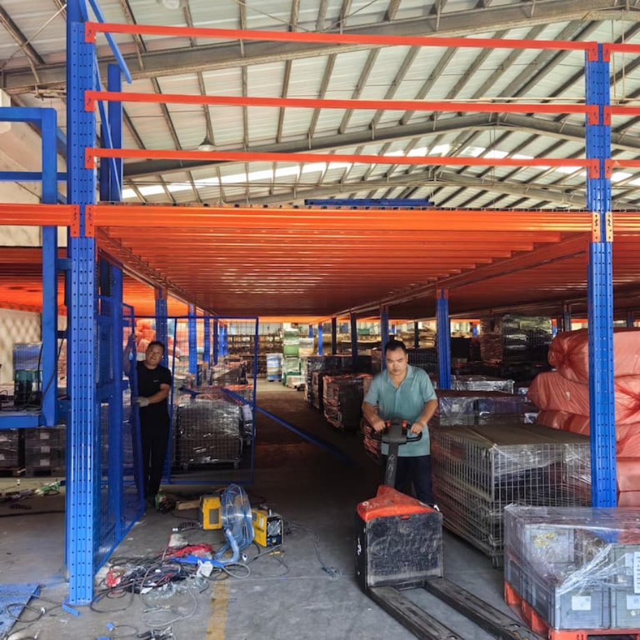 New Product Adjustable High Quality Warehouse Hoist Lift Attic Mezzanine Rack Mezzanine Floor for Multi-Tier Rack Supported