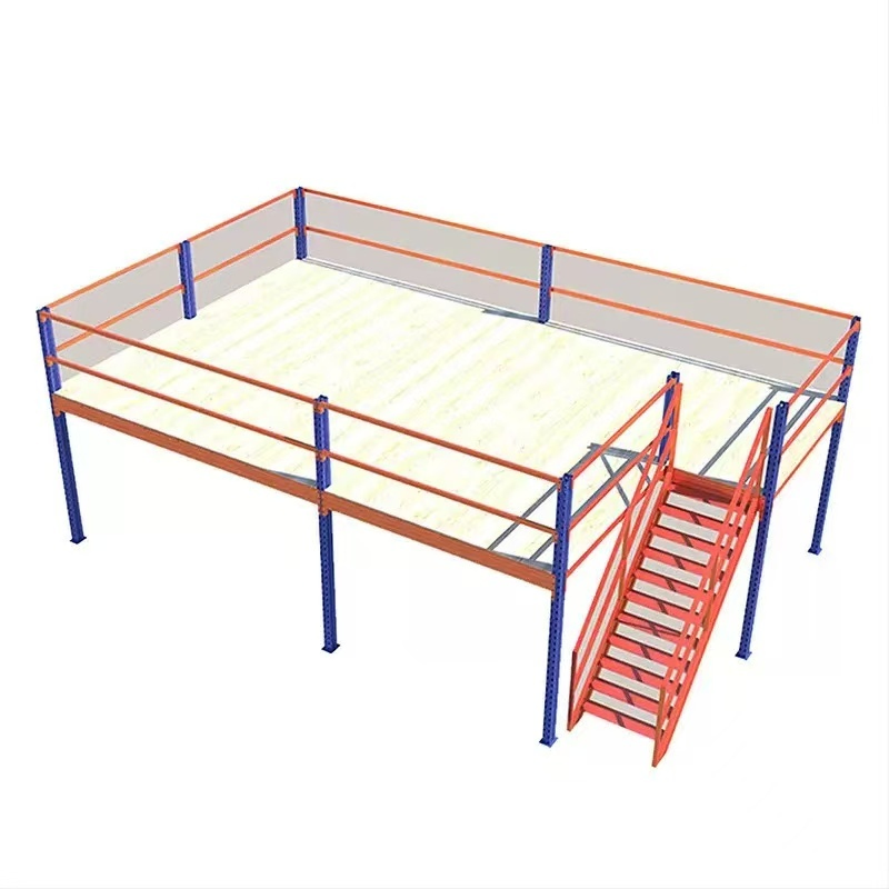 Heavy-Duty Steel Structure Powder Coated Multi-Level Prefab Office Mezzanine Adjustable Warehouse Storage Rack System
