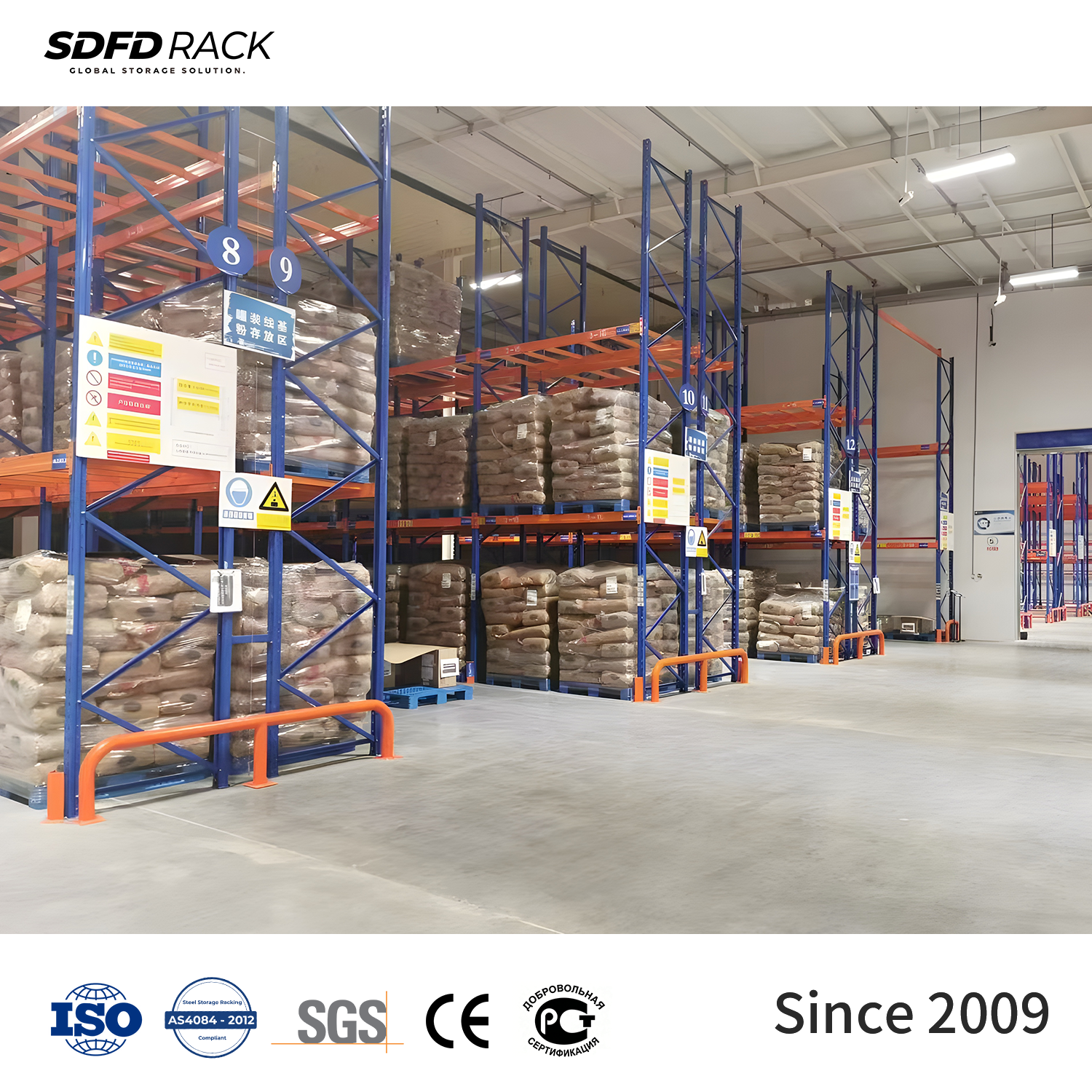Durable Selective Pallet Racking System 800kg-2 Ton Loading 4-Layer Steel Beams Adjustable Heavy Duty Warehouse Pallet Racks