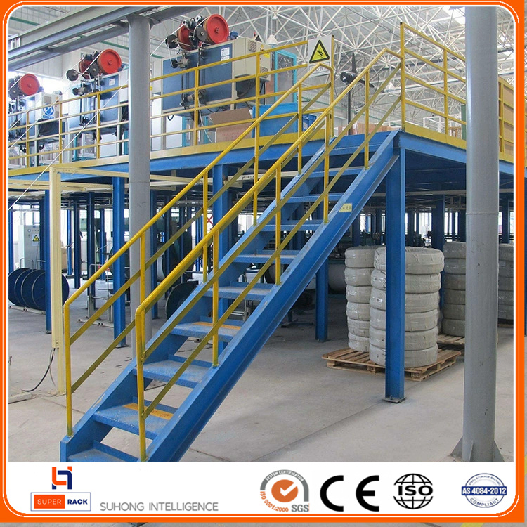 Leading Factory High Load Industrial Warehouse Capacity Multi-Level Steel Structure Platform Grid Steel Mezzanine Floor Mezzanine Rack CE Approved
