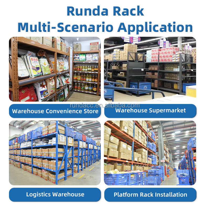 Heavy Duty Cold-Rolled Steel Automated Warehouse Modular Shelving Adjustable Mobile Two-way Thickened RD-Two-way Shuttle Rack