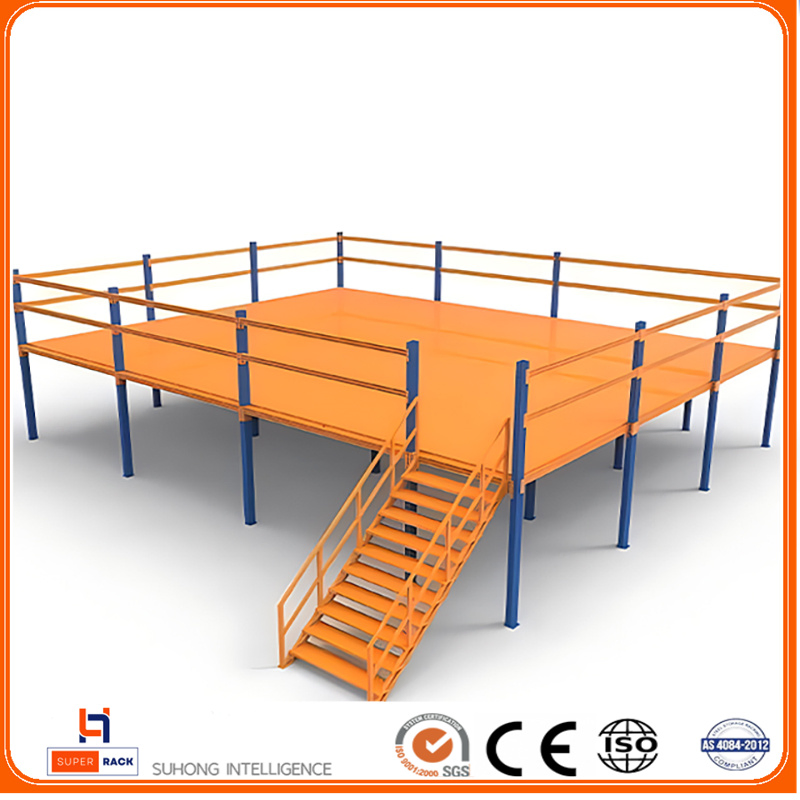 Leading Factory High Load Industrial Warehouse Capacity Multi-Level Steel Structure Platform Grid Steel Mezzanine Floor Mezzanine Rack CE Approved