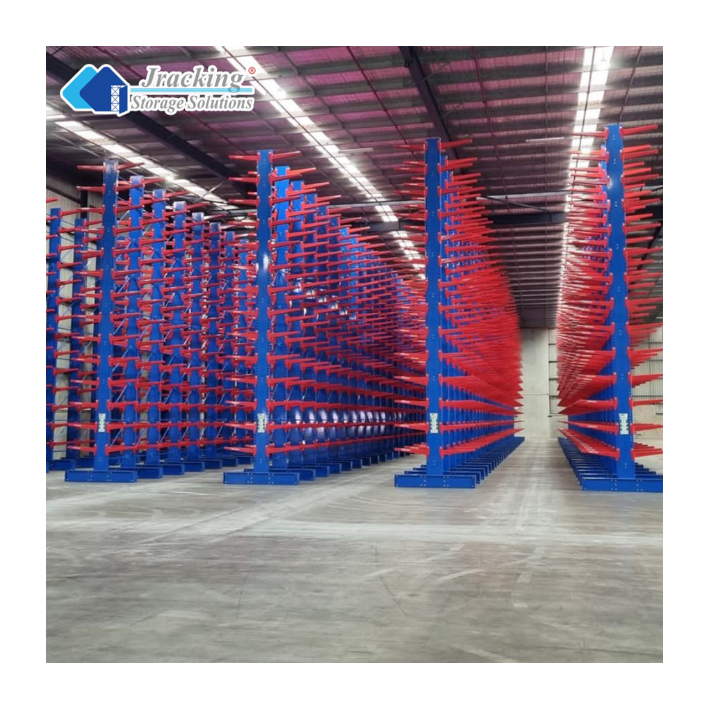 Jracking Industrial Warehouse Storage Rack Heavy-Duty Cantilever Racking System for Aluminum Profile Storage