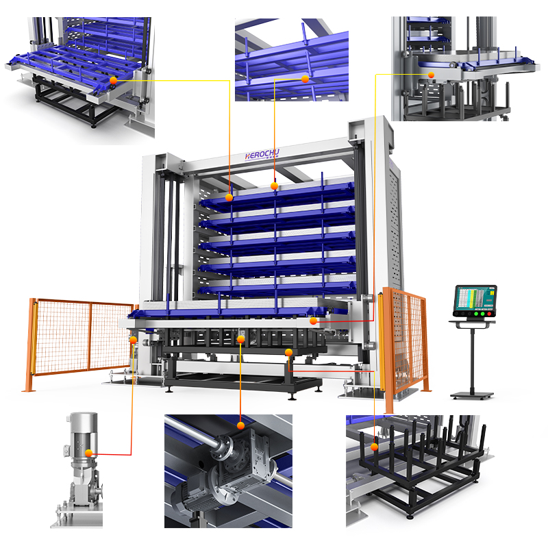 Automated Storage Rack System For Sheet Metal - Vertical Warehouse With PLC Control