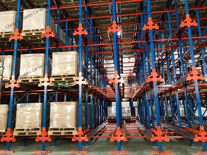 High Efficiency Radio Shuttle Racking System with Rail Guided Shuttle for Smart and Automated Warehouse Storage Operations
