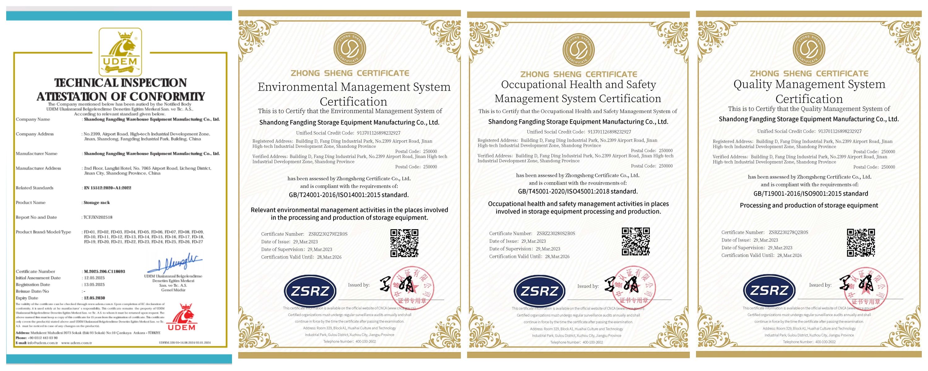 Certificates