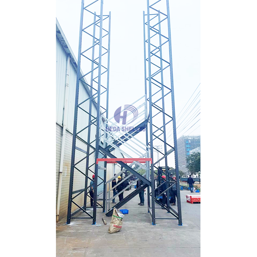 Tyre Racking System Steel Rack Manufacturer HEDA Teardrop Rack Heavy Duty Pallet Rack for Industrial Warehouse Storage