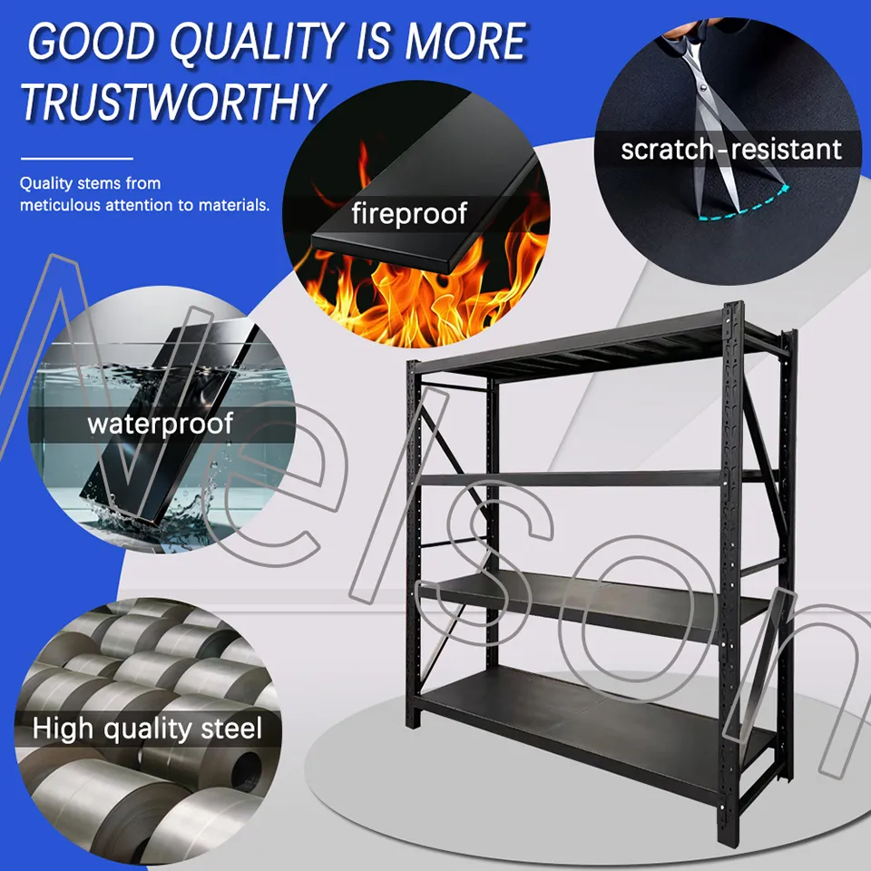 Industrial Warehouse Rack Storage Pallet Racking Light Metal Pallet Storage Shelving Warehouse Shelf Storage Racks for Garage Shop Storage