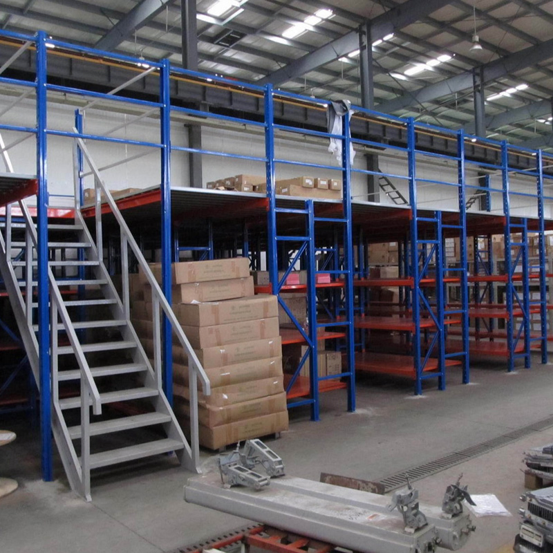 Heavy Duty Steel Structure Powder Coated Multi Level Mezzanine Floor Rack for Industrial Warehouse Space Utilization Application