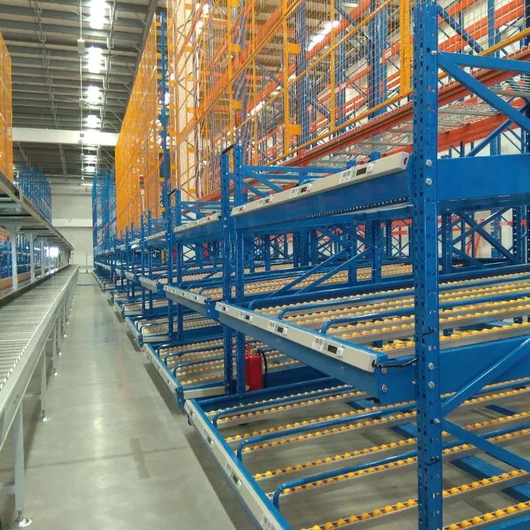 Gravity Flow Roller Rack Heavy Duty Steel Roller Shelf for Warehouse Fifo Storage System Industrial Customized Size Roller Rack Adjustable Gravity Flow