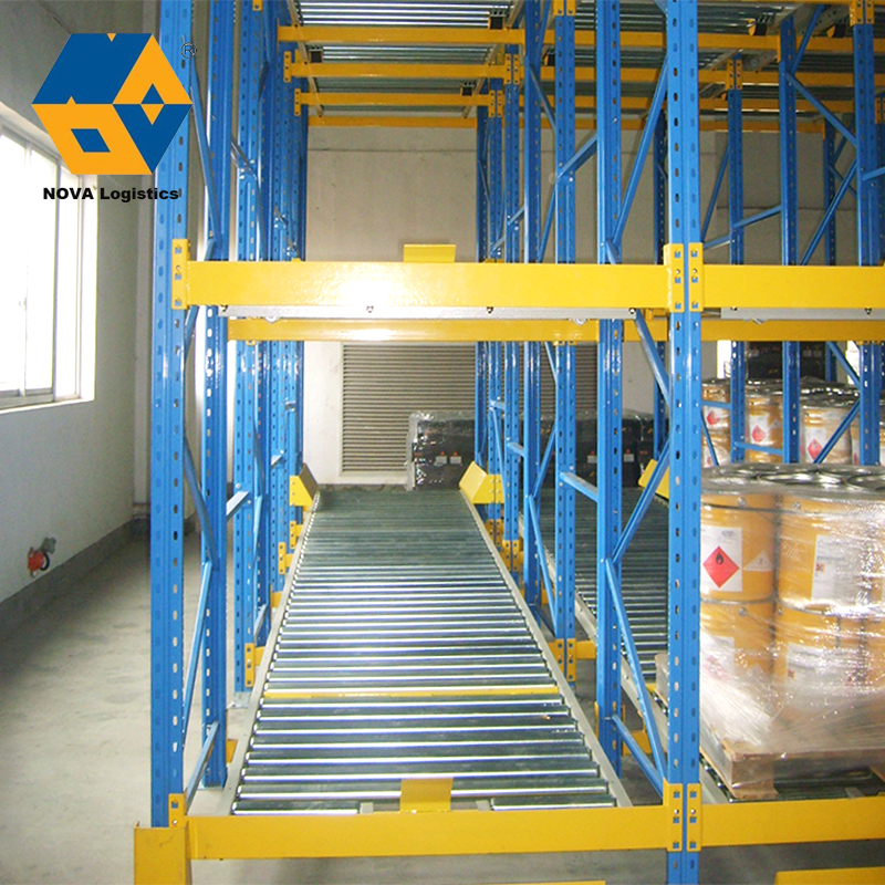 NOVA Smart Warehouse Iron Teardrop Automation Equipment Gravity Pallet Stacking Racks &amp; Shelves/