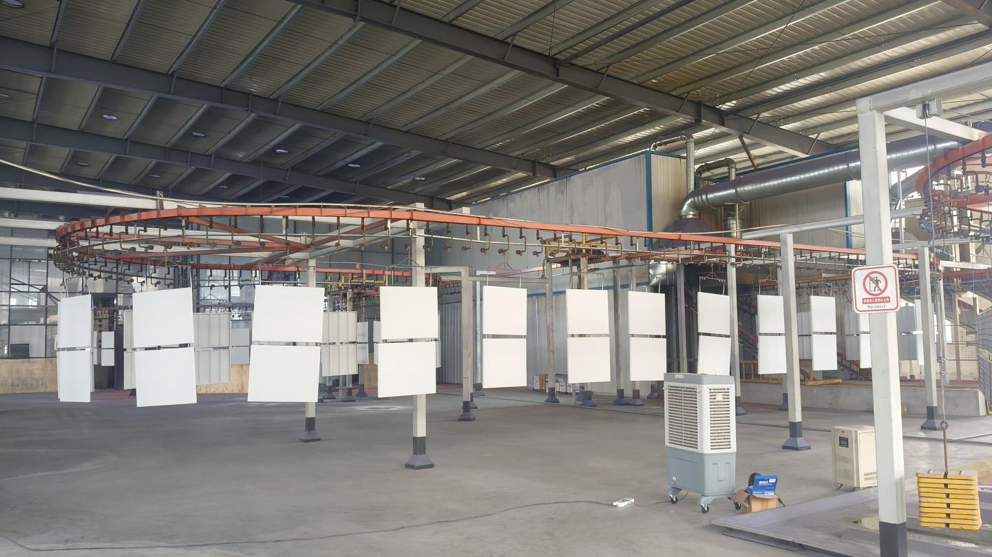 Supermarket shelving system with powder coat finish