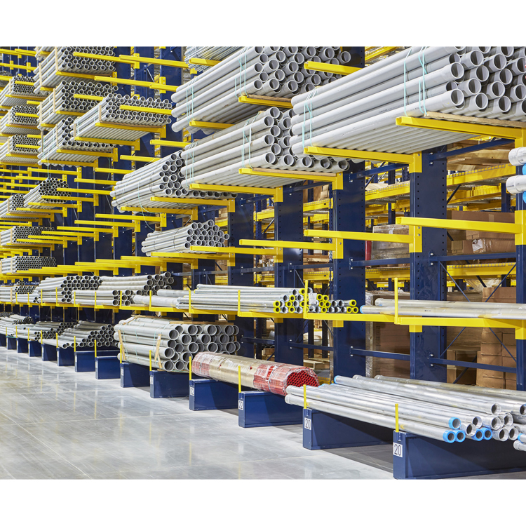 Blue and Yellow Cantilever Rack Display 1