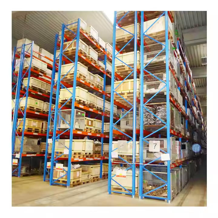 Very Narrow Aisle Pallet Racking System Strong Load Capacity Warehouse Industrial Rack with VNA Trucks High Density Pallet Rack