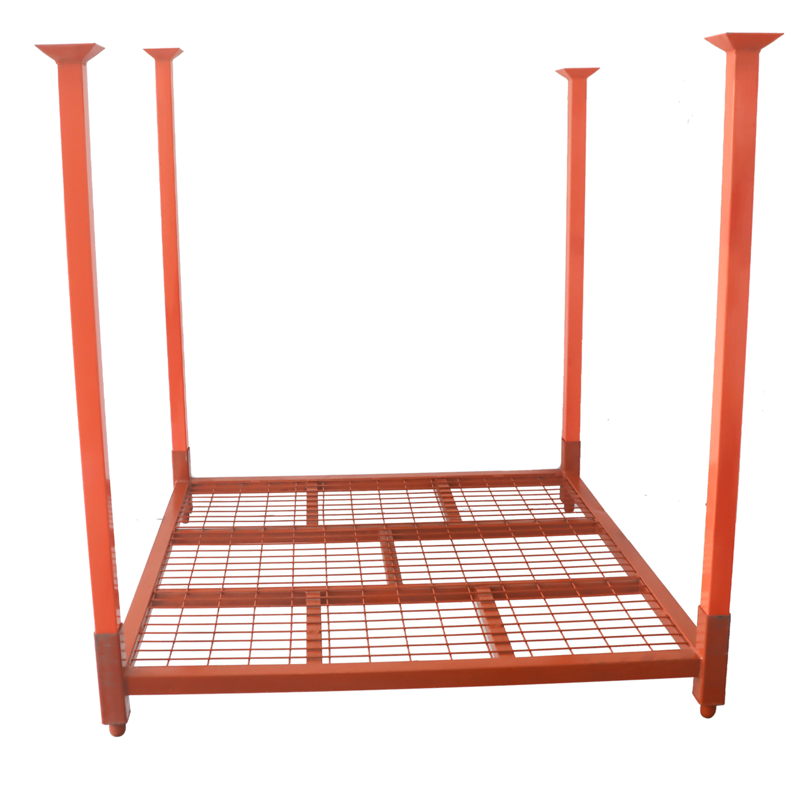 Heavy Duty Industrial Metal Stacking Racks with Corrosion Protection Steel Storage Solution for Optimizing Warehouse Space
