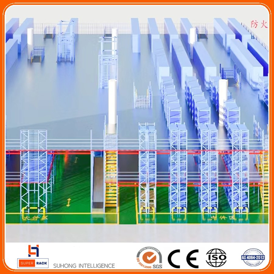 Leading Factory Industrial Warehouse Customized Design Multi-Level Enhancing Storage Capacity Steel Platform Racking System Galvanized Mezzanine Rack Floor Deck