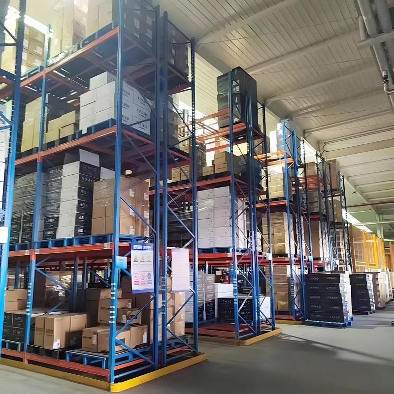 Very Narrow Aisle Rack Industrial VNA Storage Shelving With Guide Rail For High Bay Warehouse
